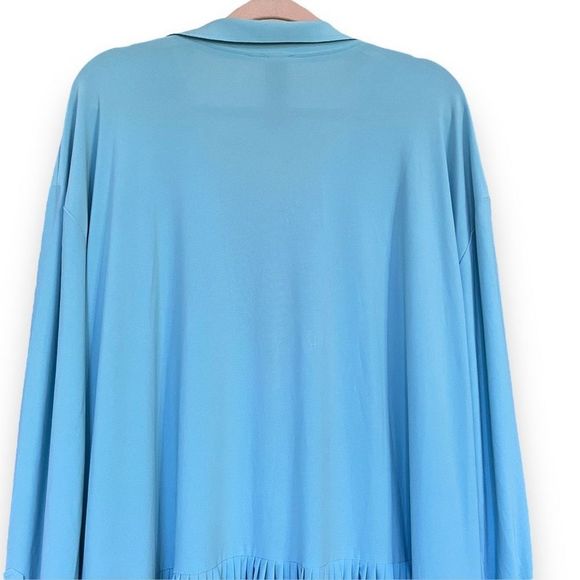 Norma Kamali Oversized Boyfriend Shirt Dress in Powder Blue - Picture 10 of 13